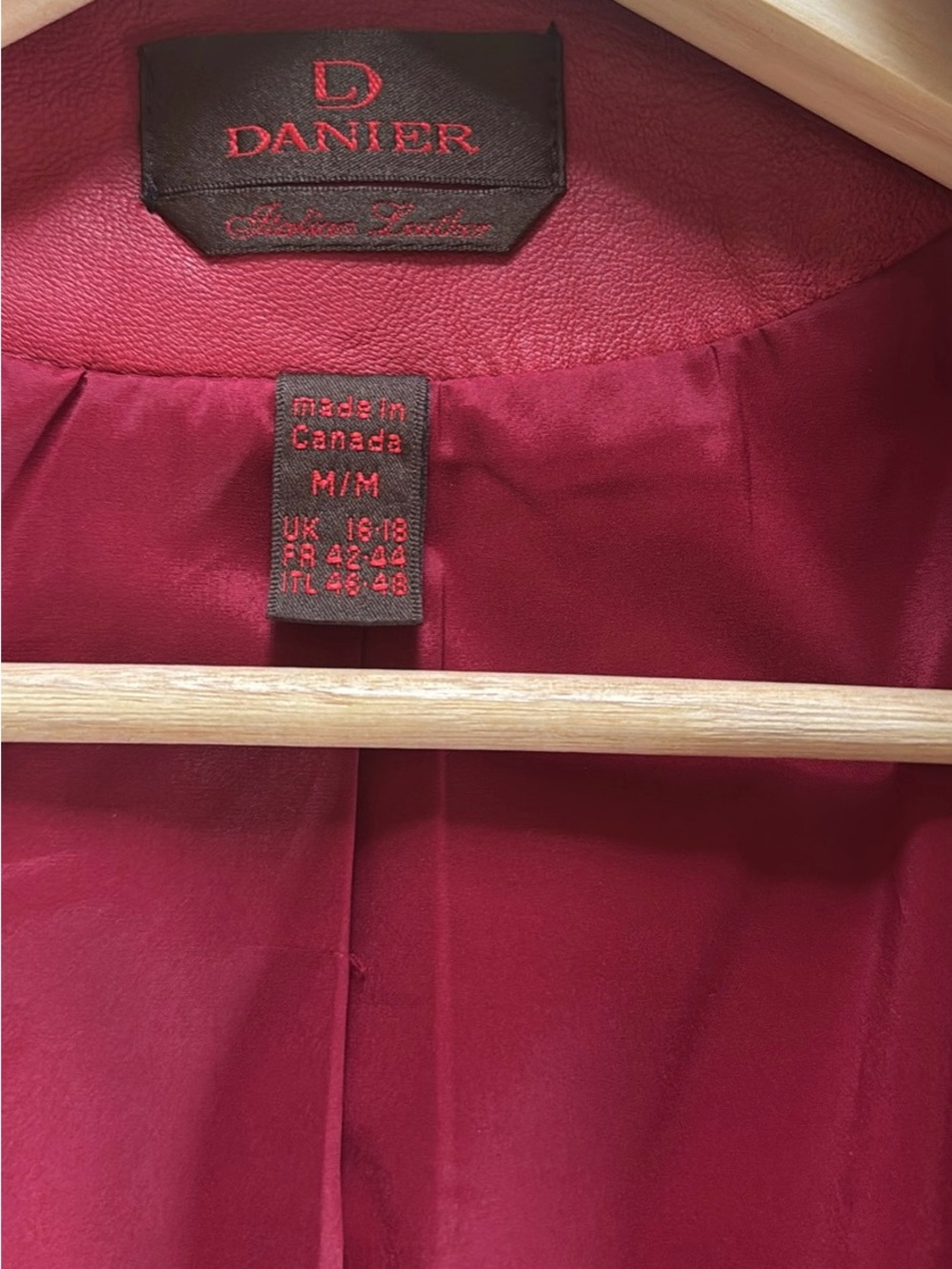 Danier Trench Coat in Deep Red
